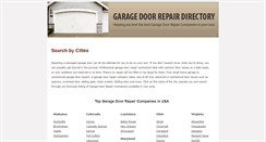 Desktop Screenshot of garagedoorrepairdir.com