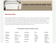 Tablet Screenshot of garagedoorrepairdir.com